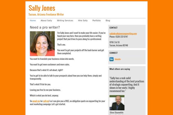 sallyjonescopywriting.com site used Pro Framework