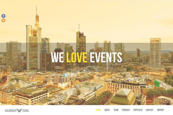 Jarvis theme site design template sample