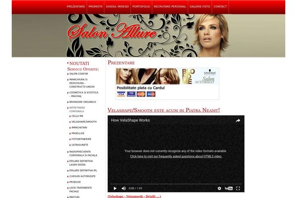 Allure theme site design template sample