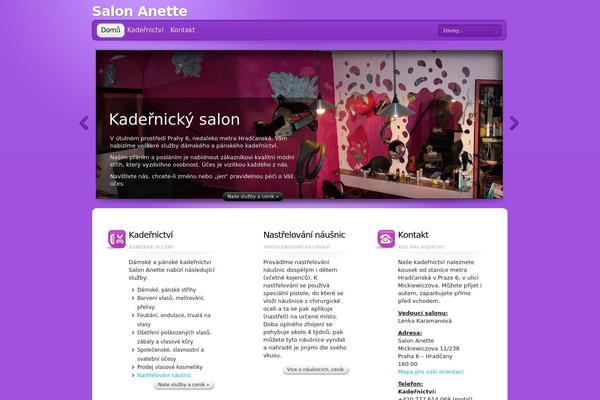 Salon theme site design template sample
