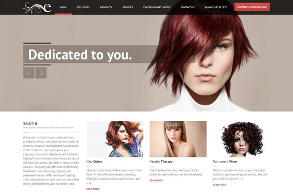 HairPress theme site design template sample