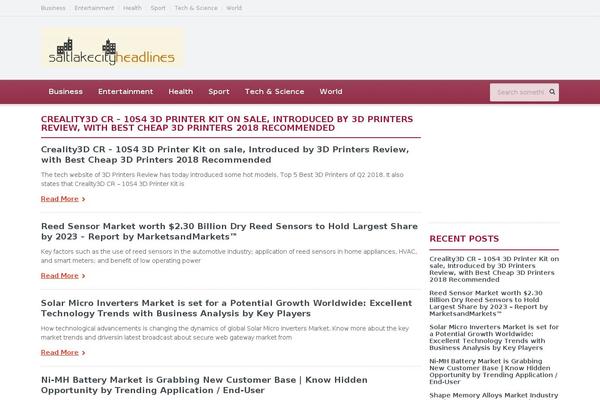 Gadgetine theme site design template sample