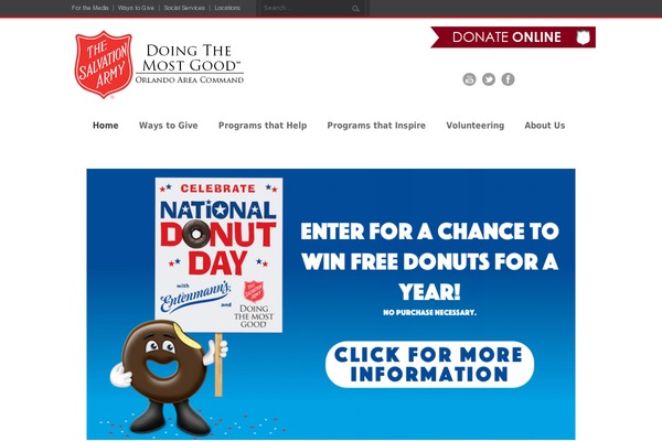 salvationarmyorlando.org site used Thqtemplate