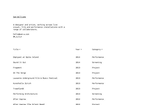 sam-w.com site used Theme-v01