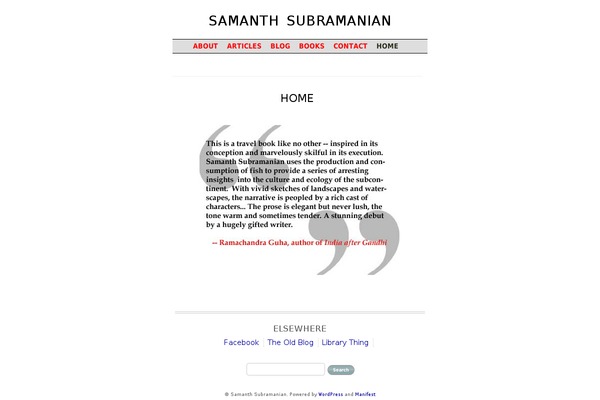 Manifest theme site design template sample