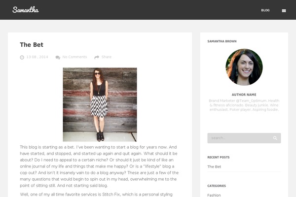Feather theme site design template sample