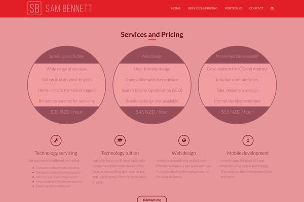 OneEngine theme site design template sample