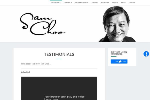 Site using Facebook-messenger plugin