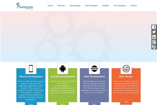 Site using WP Sticky Social plugin