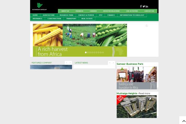 Infinity theme site design template sample