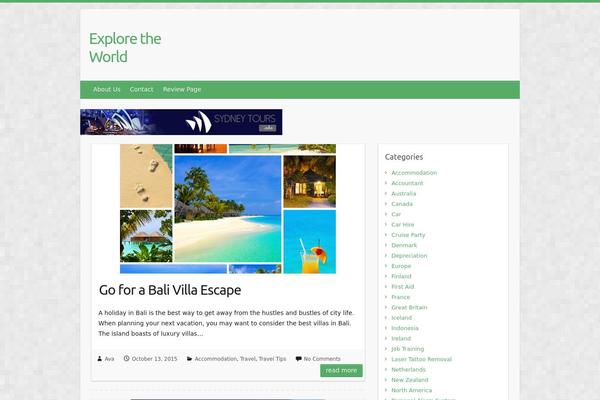Travelify theme site design template sample
