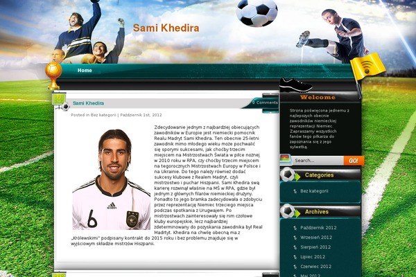 samikhedira.pl site used Football-world