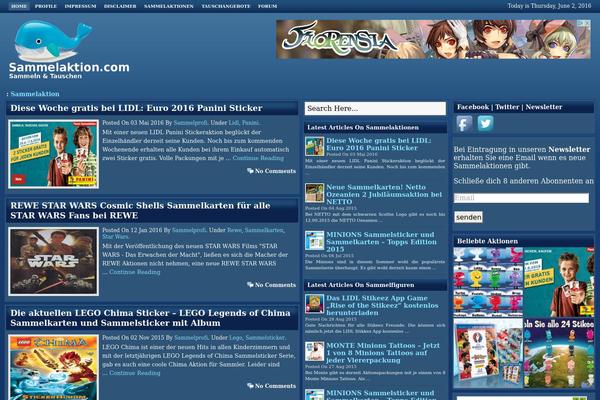 sammelaktion.com site used Bluefluid