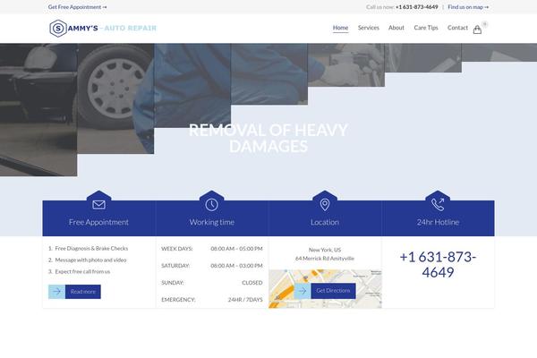 Auto Repair theme site design template sample