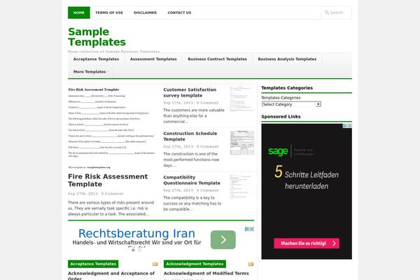 Newswire theme site design template sample