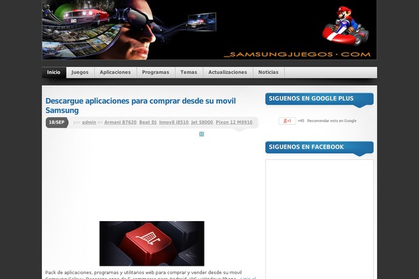 samsungjuegos.com site used Miraestrenos