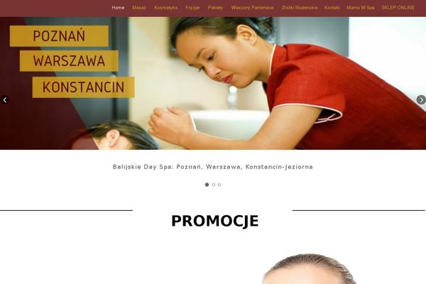Spa theme site design template sample