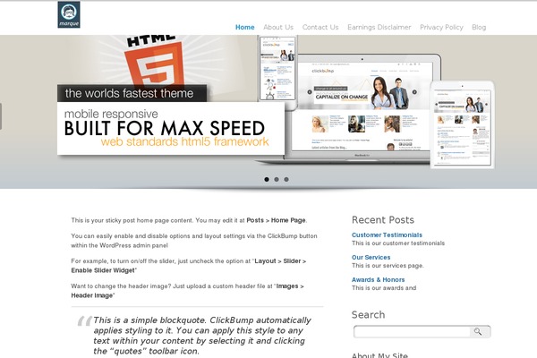 samuraimarketinggroup.com site used Clickbump