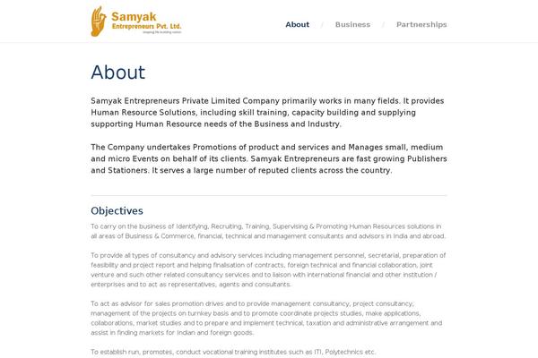 samyakentrepreneurs.com site used Samyak