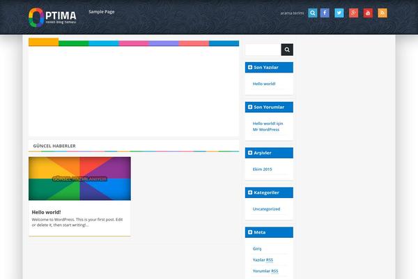 Optimablogs theme site design template sample