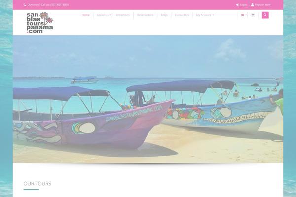Trendy Travel theme site design template sample
