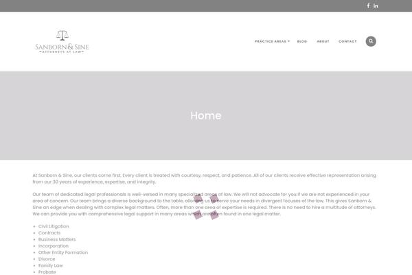 sanbornandsinelaw.com site used EightLaw Lite