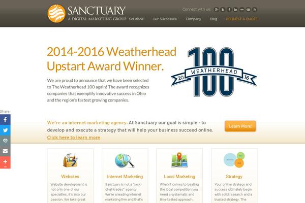 Sanctuary theme site design template sample