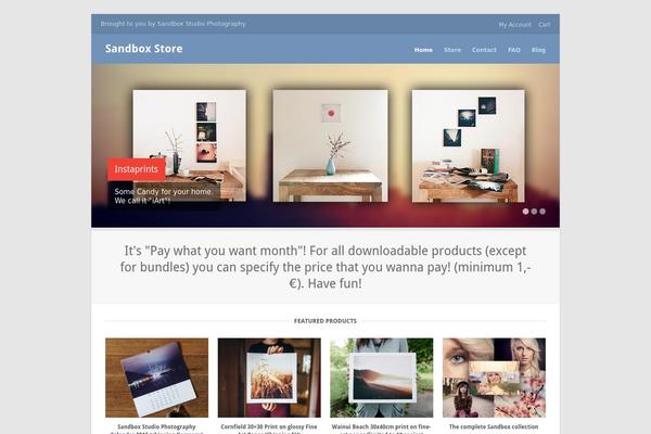 Gather theme site design template sample