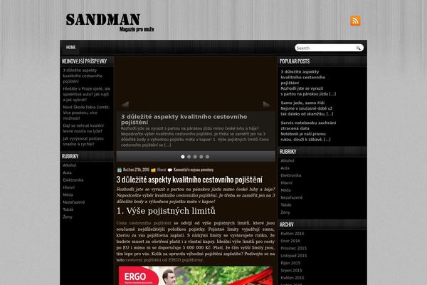 sandman.cz site used Pureblack