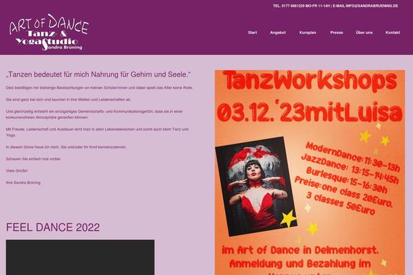 Dance-studio-child theme site design template sample