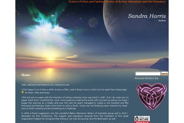 sandraharrisauthor.com site used Temp_16