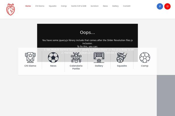 Site using Goodlayers-soccer plugin