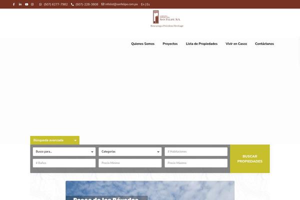 Residence Child theme site design template sample