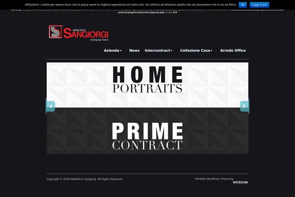Photoria theme site design template sample