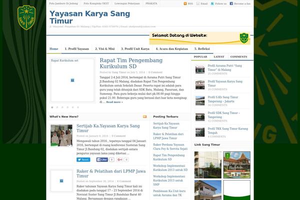 Daily theme site design template sample