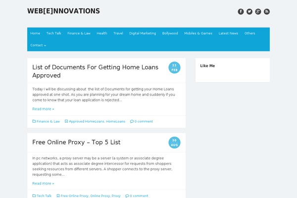 The Box theme site design template sample