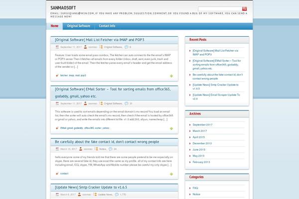 sanmaosoft.com site used Blue with Grey