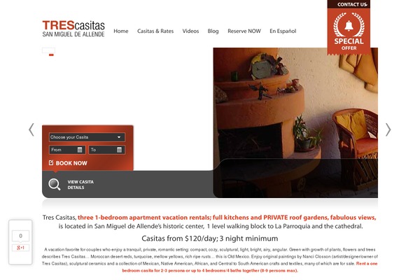 sanmiguelweeklyrentals.com site used Guesthouse