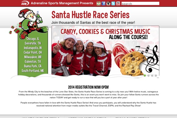 santa theme websites examples