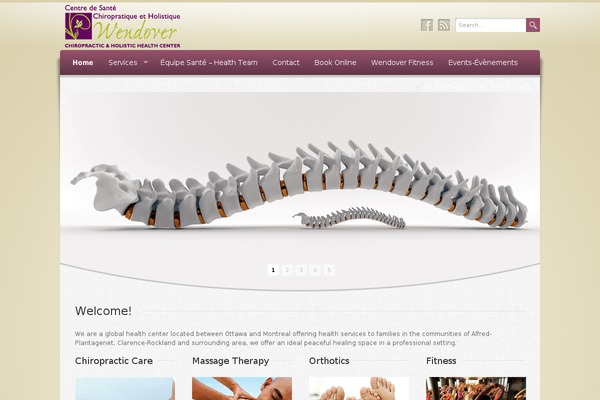 Wellness theme site design template sample
