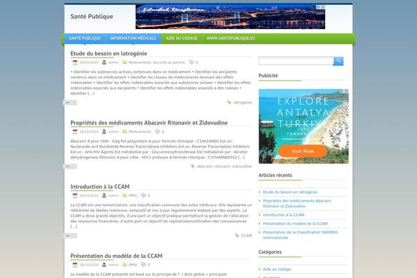 Green One theme site design template sample