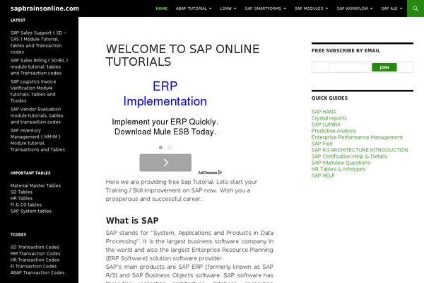 sapbrainsonline.com site used Sbd
