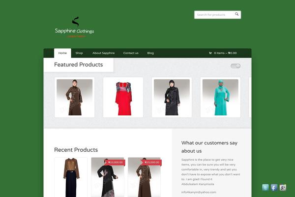 Wootique theme site design template sample