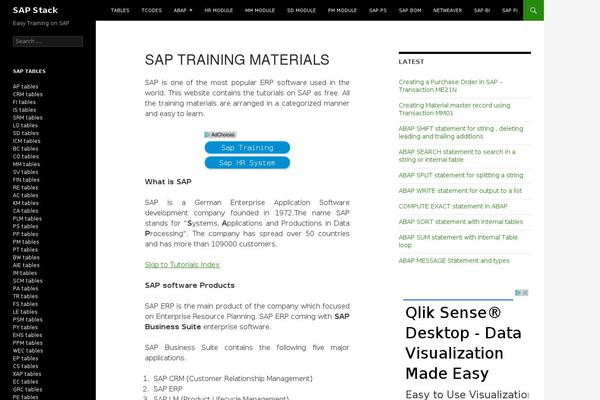 sapstack.com site used Sapstackmobile