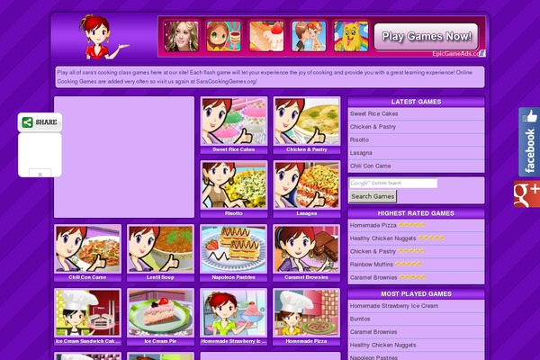 saracookinggames.org site used Arcadexd-v101