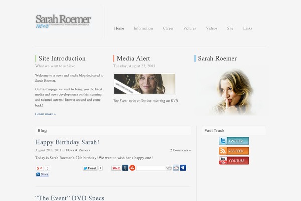 sarah-roemer.info site used Simple Organization