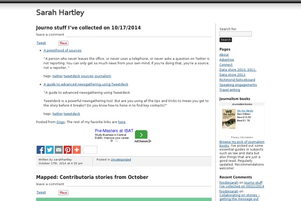 Journalist theme site design template sample