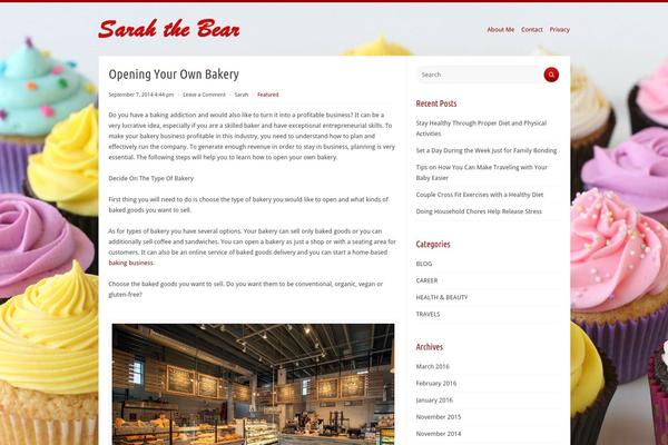 Radius theme site design template sample