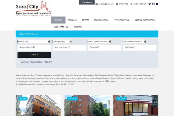 Site using Inspiry-real-estate plugin