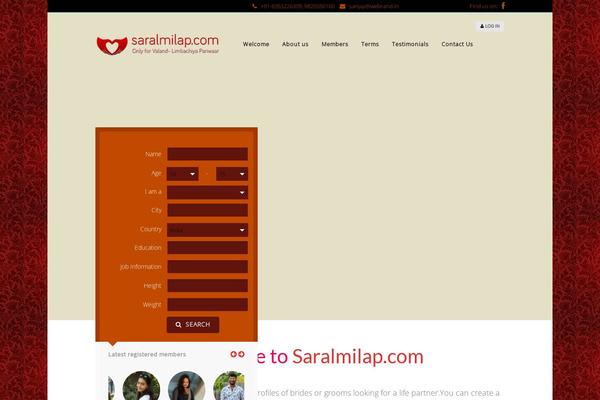 Sweetdate theme site design template sample
